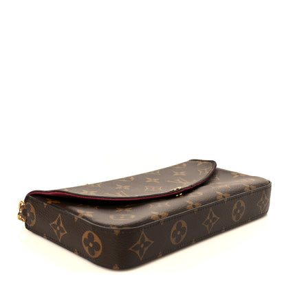 Louis Vuitton Monogram Pochette Felicie Chain Wallet Fuchsia 5 of 16