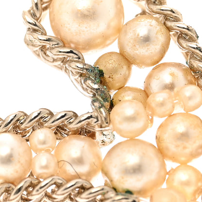 Chanel Pearl Chain Large CC Earrings Gold 5 of 5