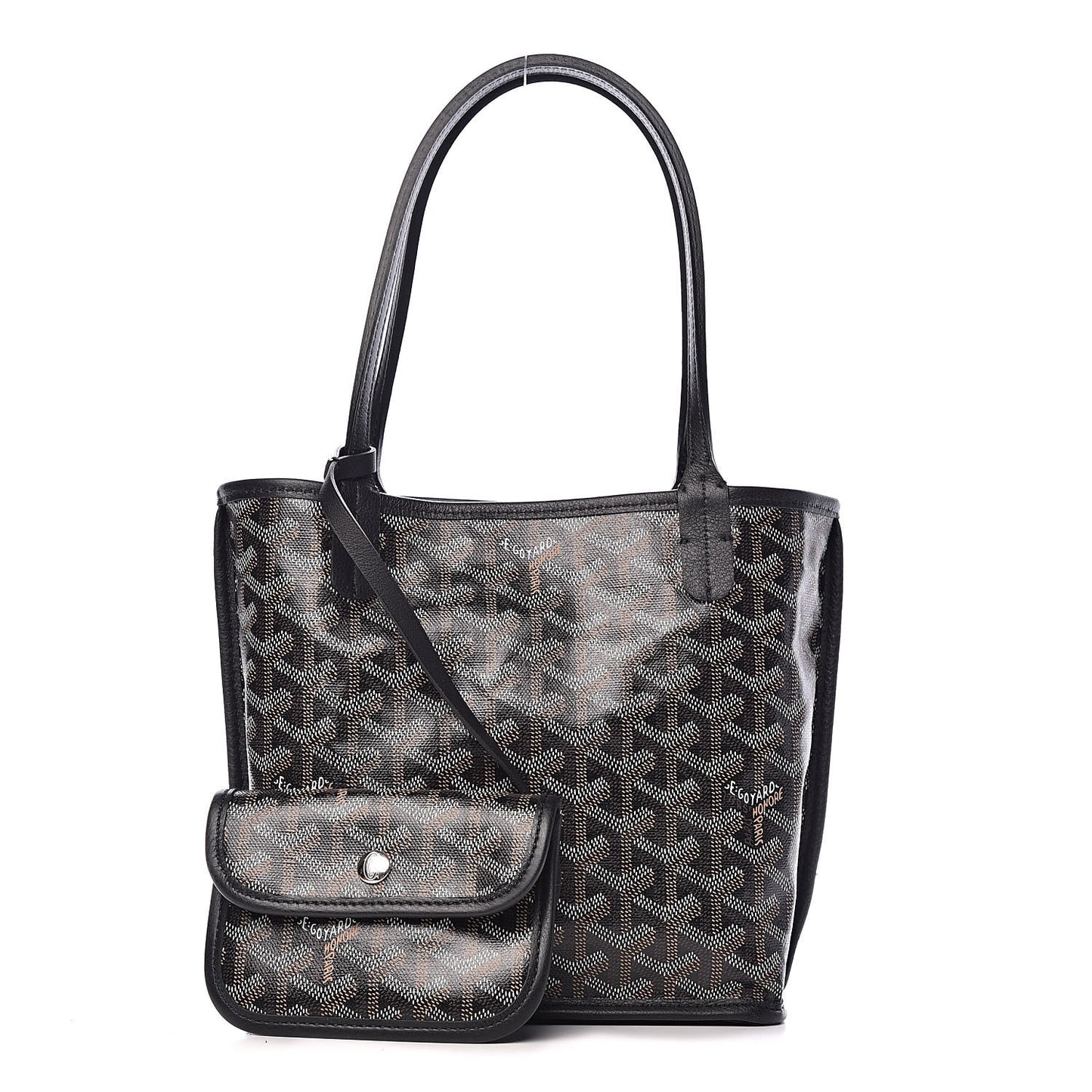 Goyardine Reversible Mini Anjou Black