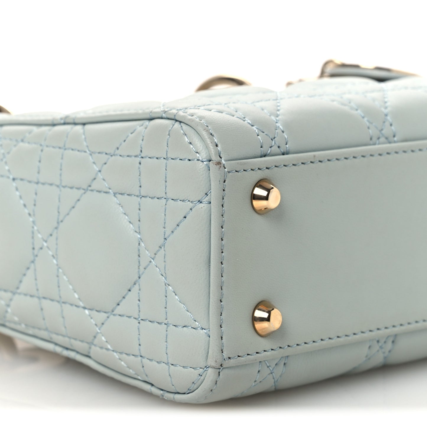 Lambskin Cannage Mini Lady Dior Blue
