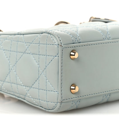 Christian Dior Lambskin Cannage Mini Lady Dior Blue 9 of 14