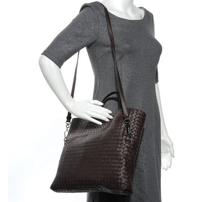 Bottega Veneta Nappa Intrecciato Messenger Tote Coffee Brown 2 of 7