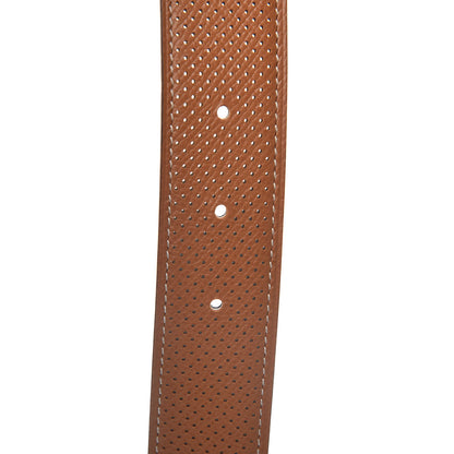 Hermes Epsom Perforated 32mm Belt 95 Gold Black 6 of 7