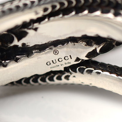 Gucci Sterling Silver Gucci Garden Double Snake Ring 53 6.5 9 of 10