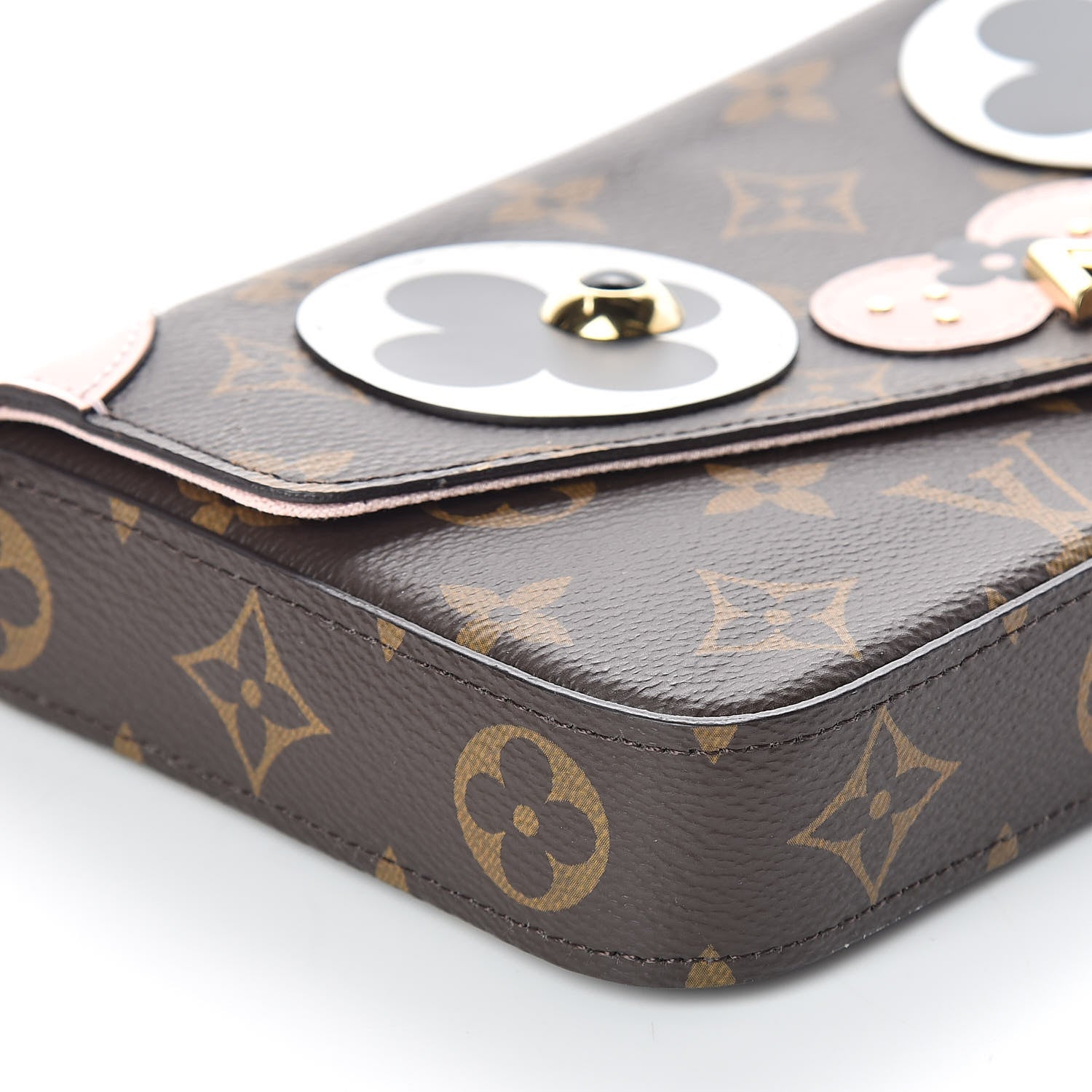 Louis Vuitton Monogram Valentine Dog Pochette Felicie Chain Wallet 7 of 9
