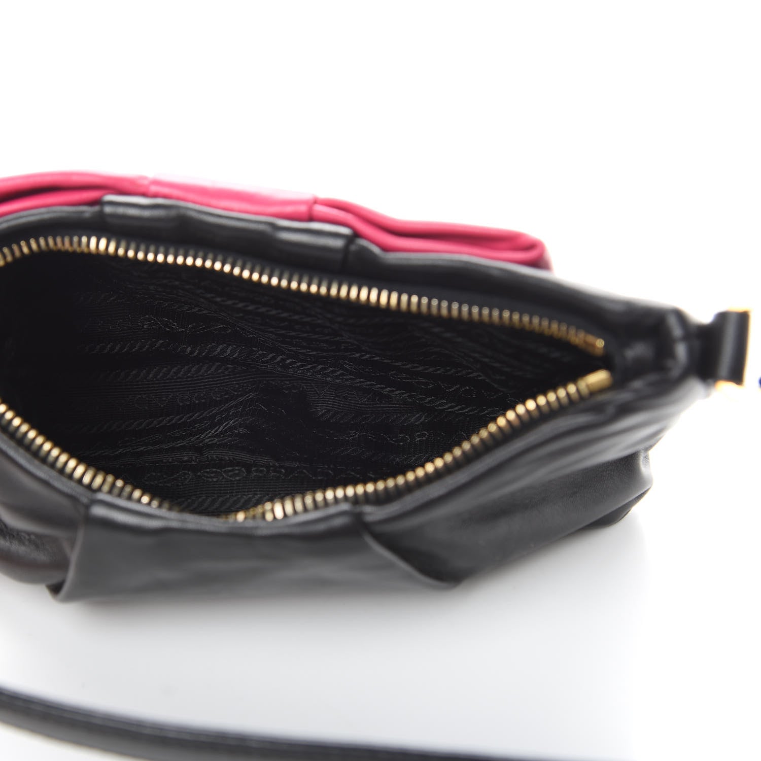 Prada Nappa Fiocco Bow Pochette Black Peonia 5 of 11