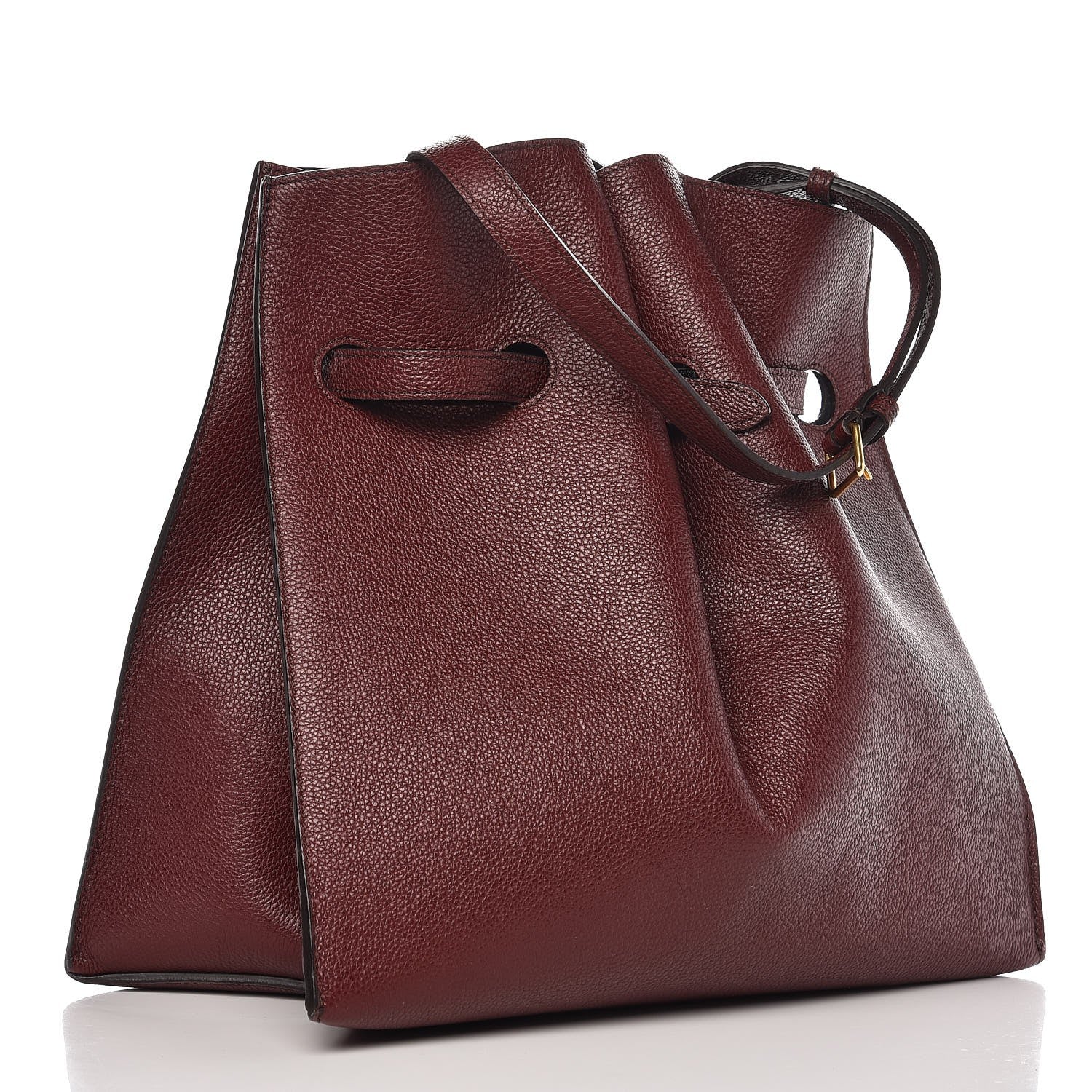 Mulberry Grained Calfskin Small Tyndale Bucket Bag Burgundy 3 of 8