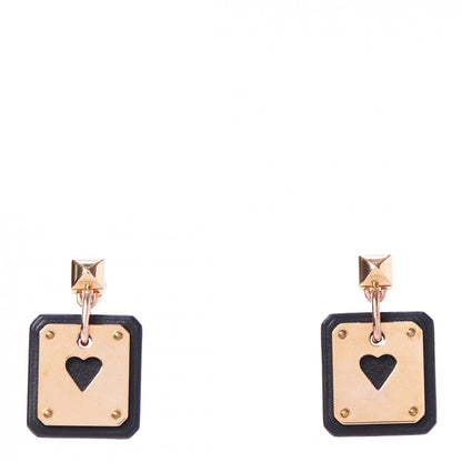 Hermes Swift As De Coeur Earrings Black 1 of 6