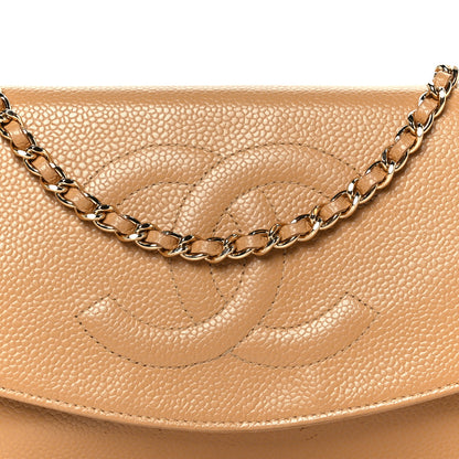 Chanel Caviar Timeless CC Wallet on Chain WOC Beige 9 of 12