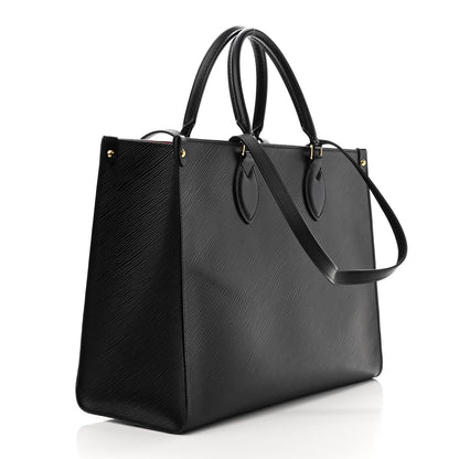 Louis Vuitton Epi Onthego MM Black 3 of 9