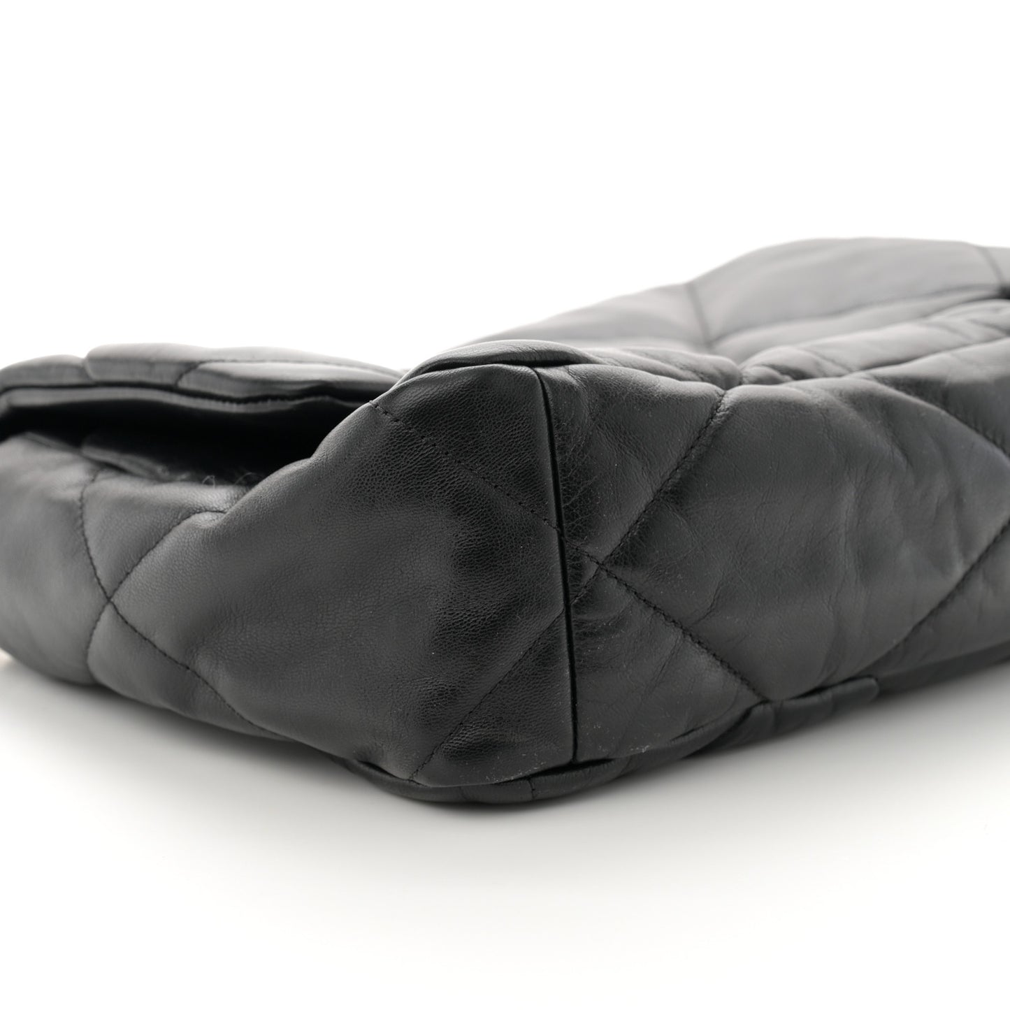 Goatskin Quilted Large Chanel 19 Flap Black