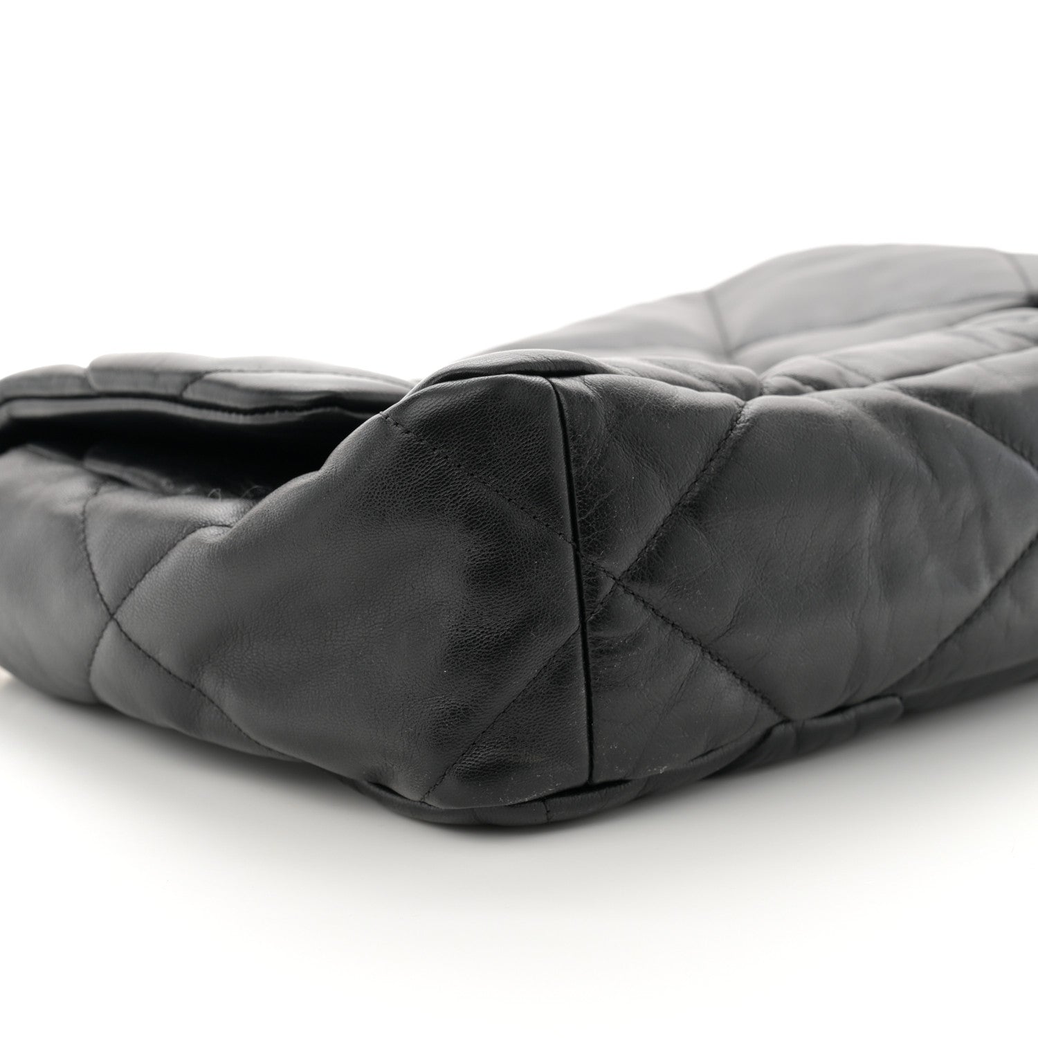 Chanel Goatskin Quilted Large Chanel 19 Flap Black 9 of 10