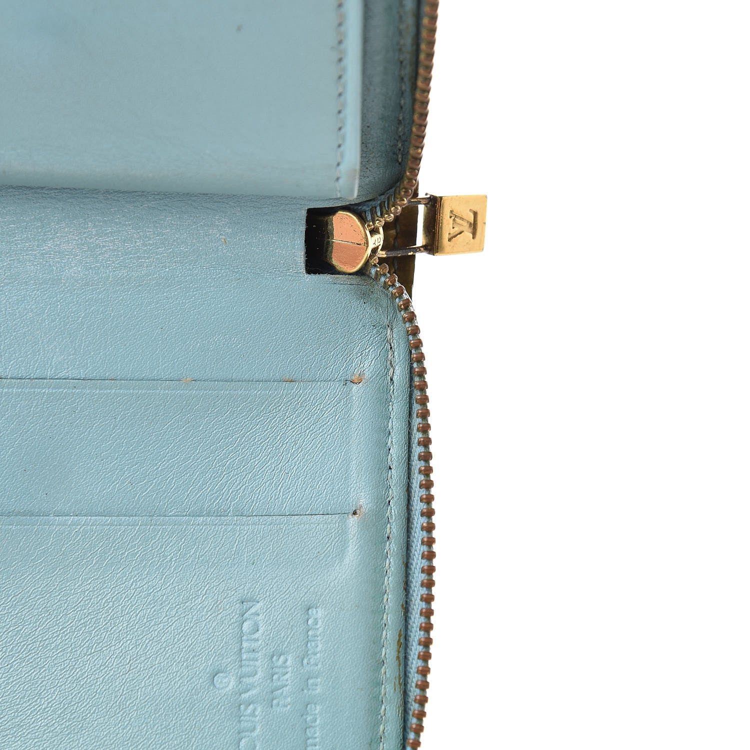Louis Vuitton Vernis Zippy Coin Purse Baby Blue 10 of 13