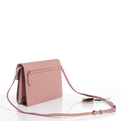 Burberry Pebbled Calfskin House Check Small Macken Crossbody Bag Nude Blush 6 of 12