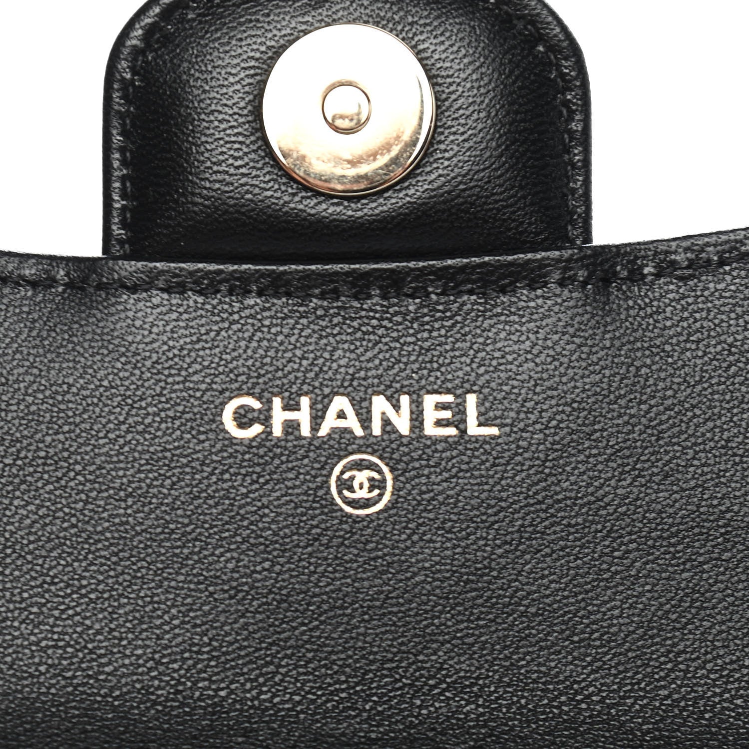 Chanel Lambskin Quilted Top Handle Flap Coin Purse With Chain Black 6 of 10