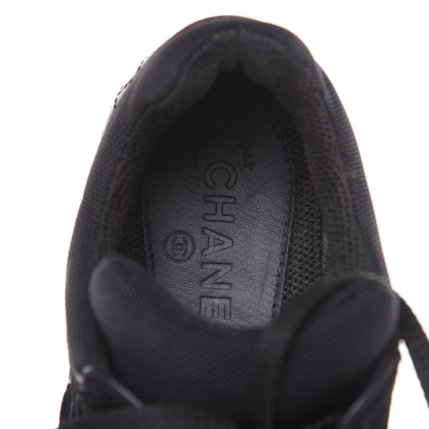 Chanel Toile Suede Calfskin CC Sneakers 39 Black 7 of 11
