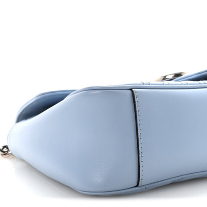 Gucci Calfskin Matelasse Small GG Marmont Shoulder Bag Porcelain Light Blue 9 of 10