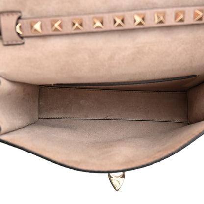 Valentino Garavani Pebbled Calfskin Medium Rockstud Flip Lock Crossbody Bag Poudre 5 of 16