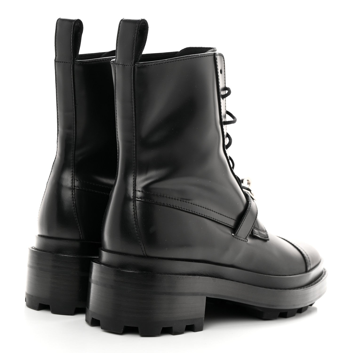 Hermes Glossed Calfskin Funk Ankle Boots 36.5 Black 4 of 9