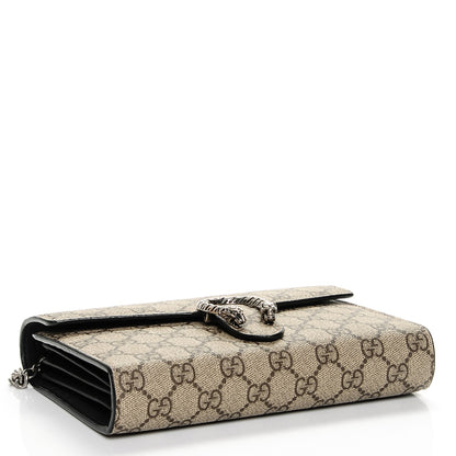 Gucci GG Supreme Monogram Mini Dionysus Chain Wallet Beige Black 4 of 6