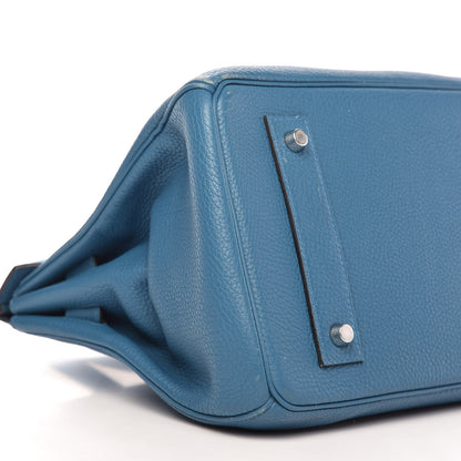 Hermes Taurillon Clemence JPG Shoulder Birkin II 42 Cobalt 6 of 10