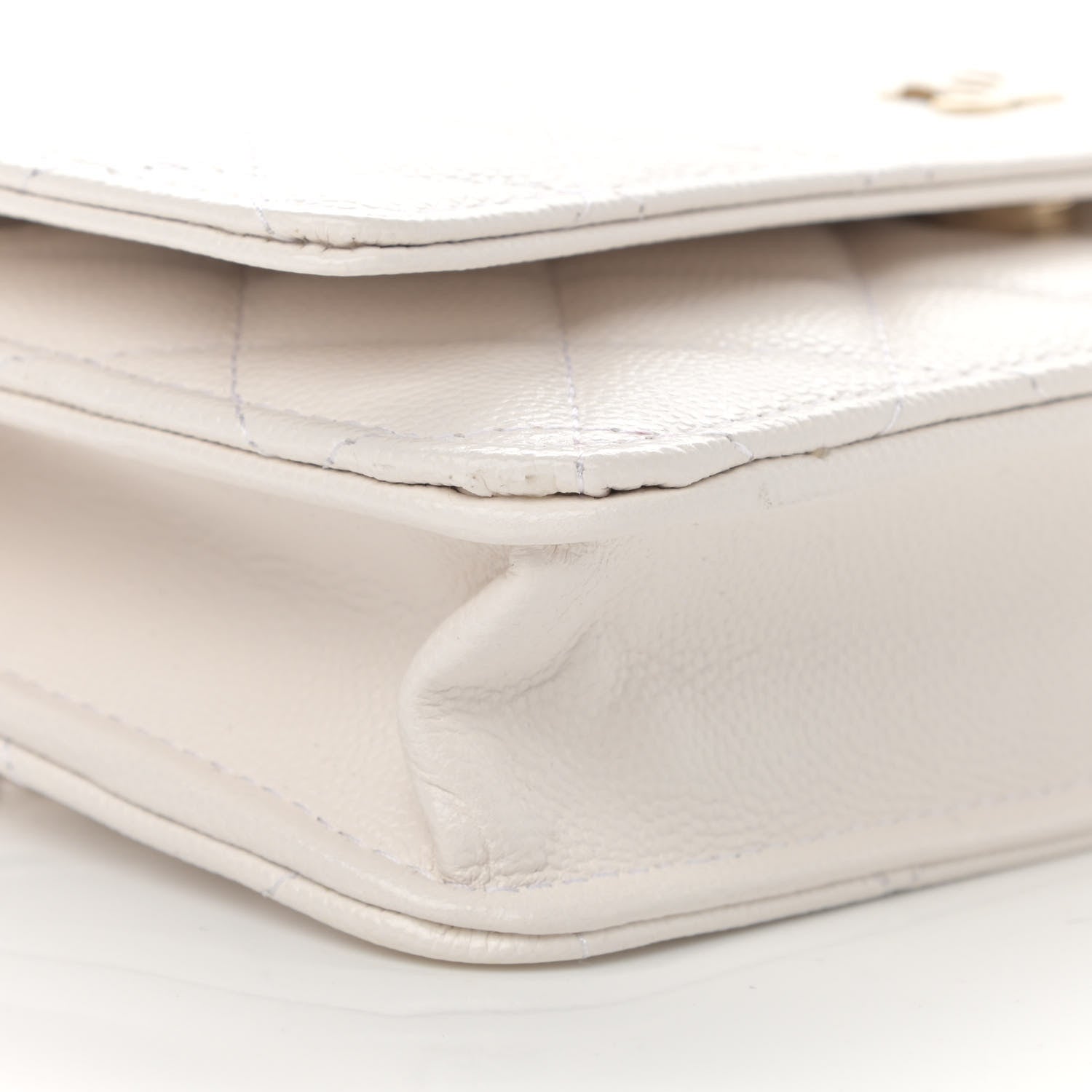 Chanel Caviar Quilted Wallet On Chain WOC White 10 of 13