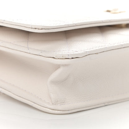 Chanel Caviar Quilted Wallet On Chain WOC White 10 of 13