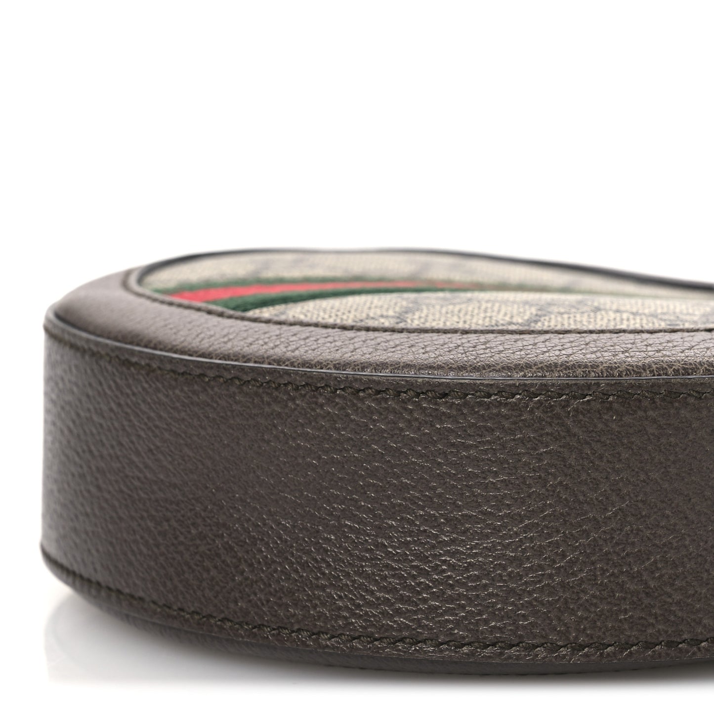 GG Supreme Monogram Web Mini Ophidia Round Shoulder Bag Brown