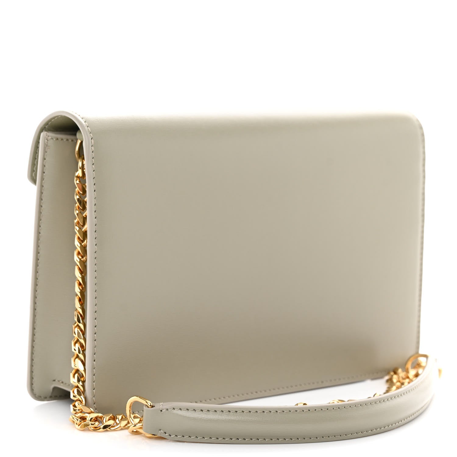 Celine Shiny Calfskin Triomphe Margo Wallet on Chain Green Clay 3 of 10