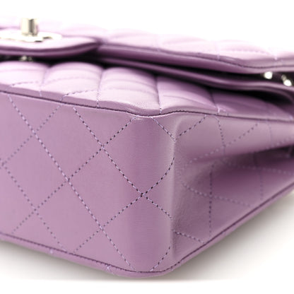 Chanel Lambskin Quilted Small Double Flap Purple 10 of 11