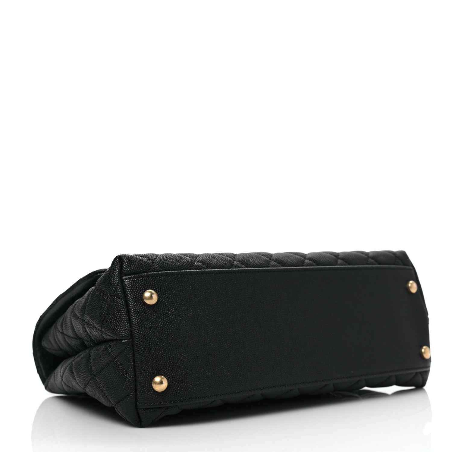 Chanel Caviar Lizard Embossed Quilted Small Coco Handle Flap Black 4 of 8