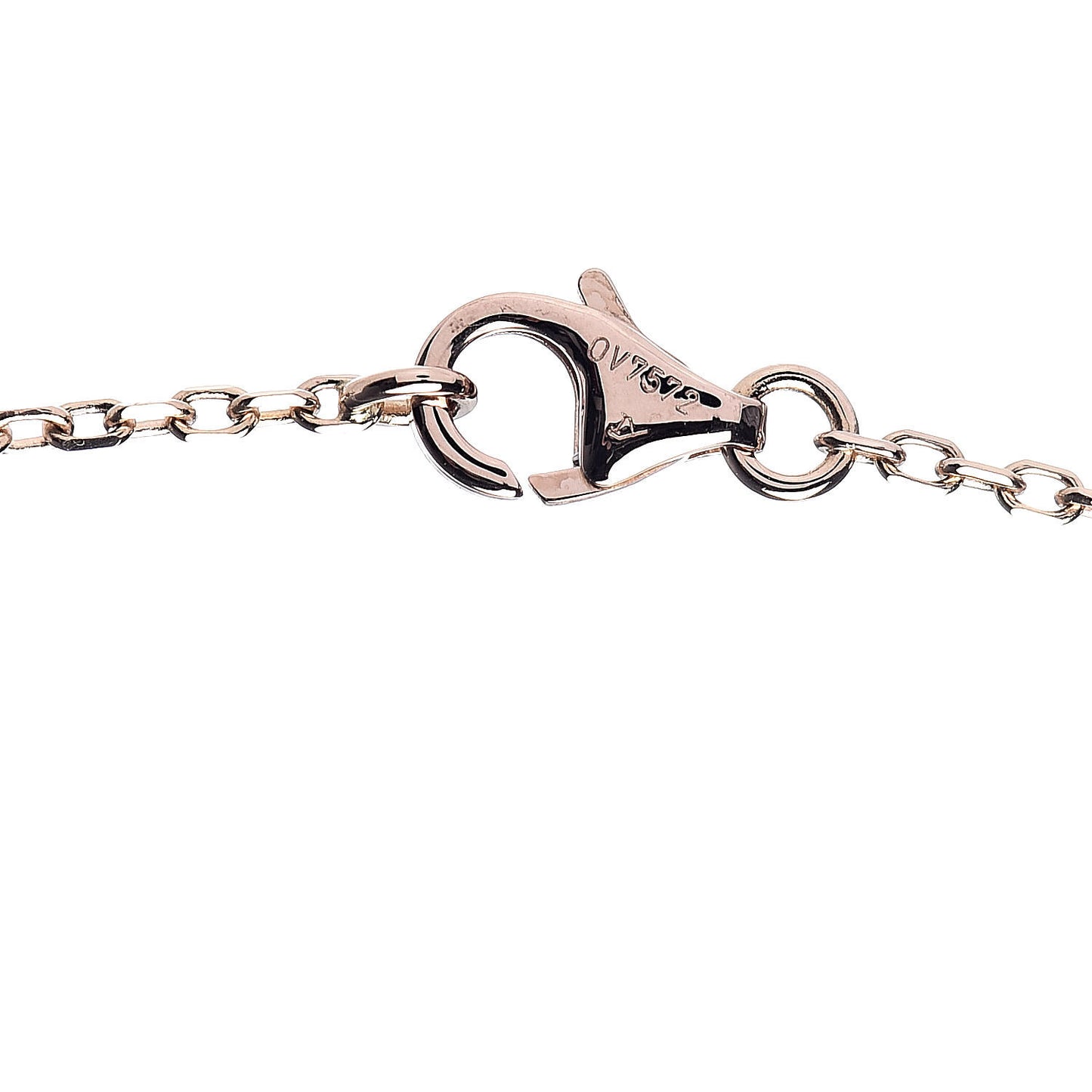 18K Pink Gold Pink Sapphire XS Hearts and Symbols Necklace