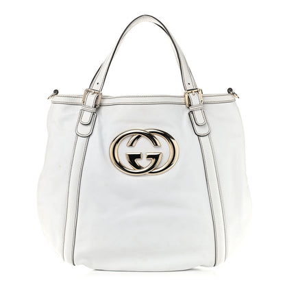 Gucci Calfskin Medium Britt Tote Off White 1 of 14