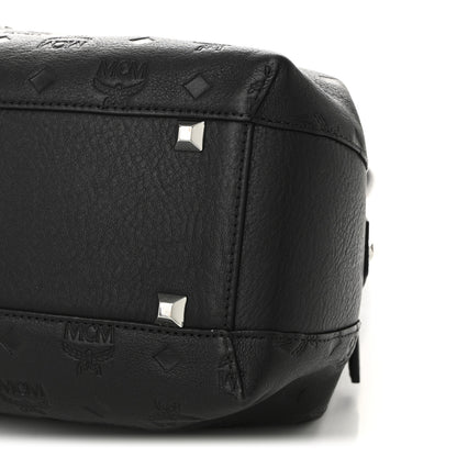 MCM Calfskin Ottomar Monogram Essential Hobo Black 9 of 10