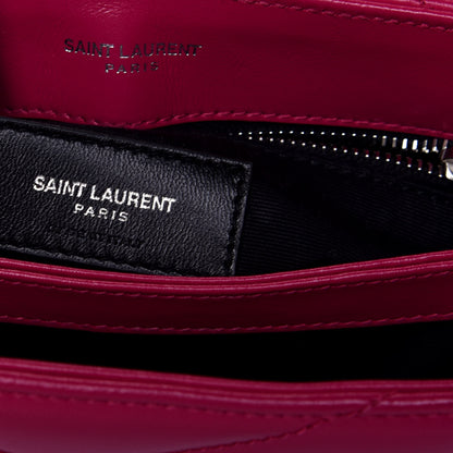 Saint Laurent Calfskin Y Quilted Monogram Toy Loulou Crossbody Bag Freesia 6 of 10