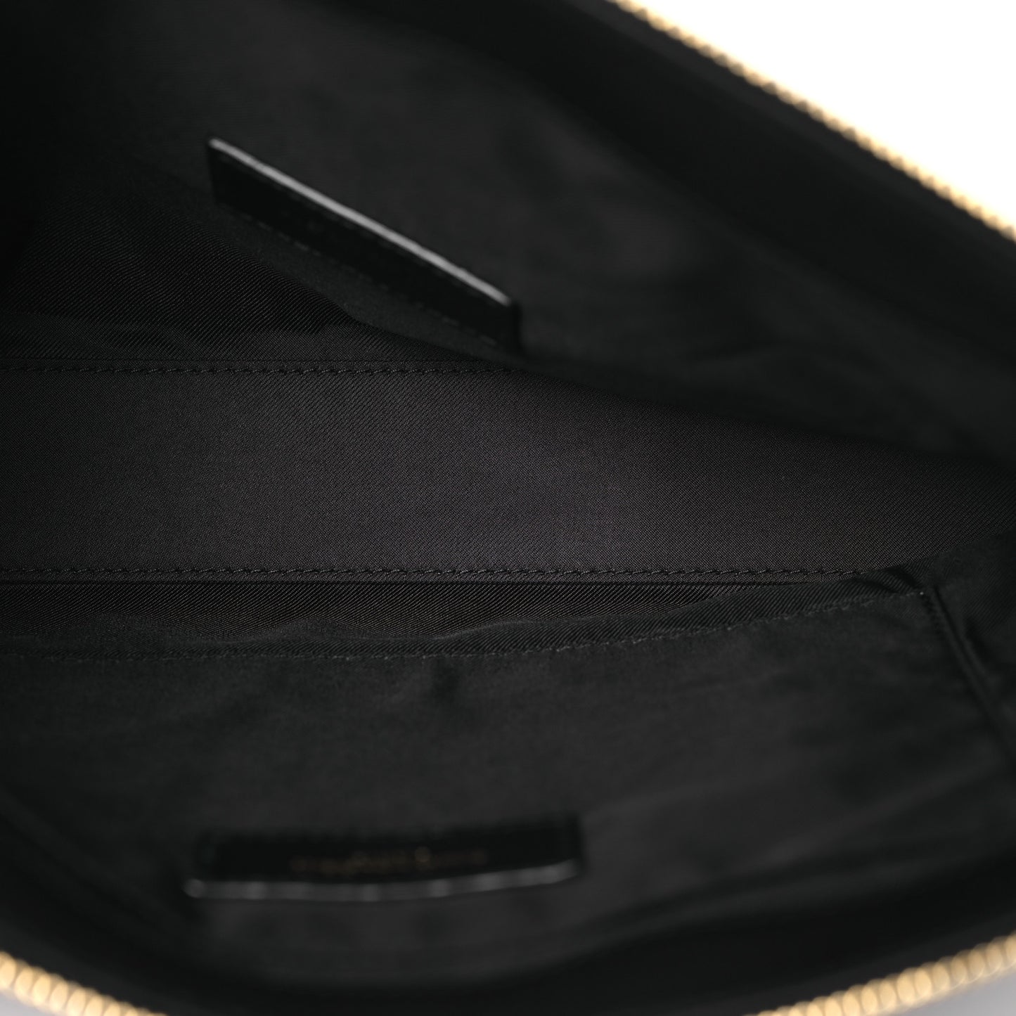 Lambskin Quilted Gaby Cosmetic Pouch Black