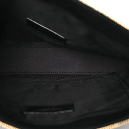 Saint Laurent Lambskin Quilted Gaby Cosmetic Pouch Black 5 of 10