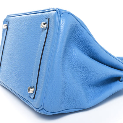 FASHIONPHILE Taurillon Clemence Birkin 30 Bleu Paradis 10 of 10