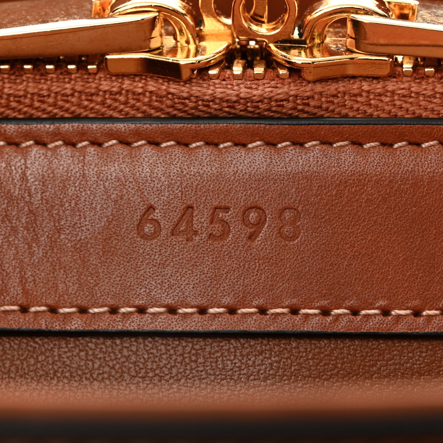 Celine Grained Calfskin Classique 16 Top Handle Bag Tan 8 of 13