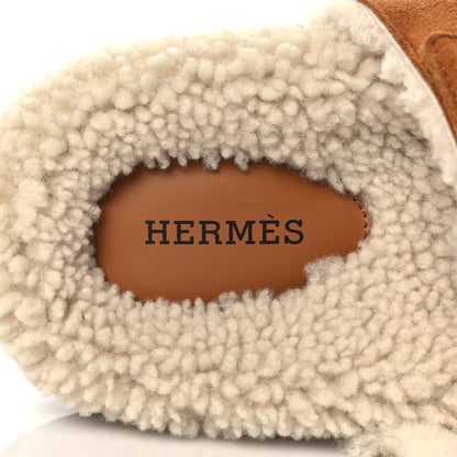 Hermes Suede Goatskin Woolskin Womens Chypre Sandals 36 Naturel Ecru 7 of 8
