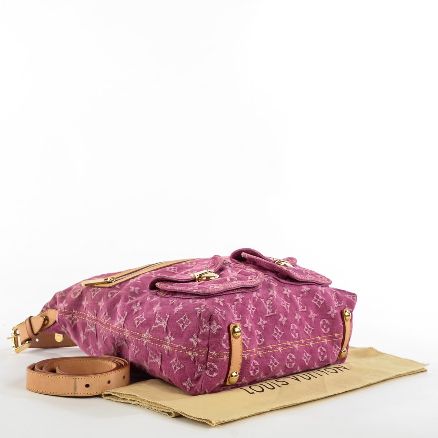 Denim Monogram Baggy GM Fuchsia