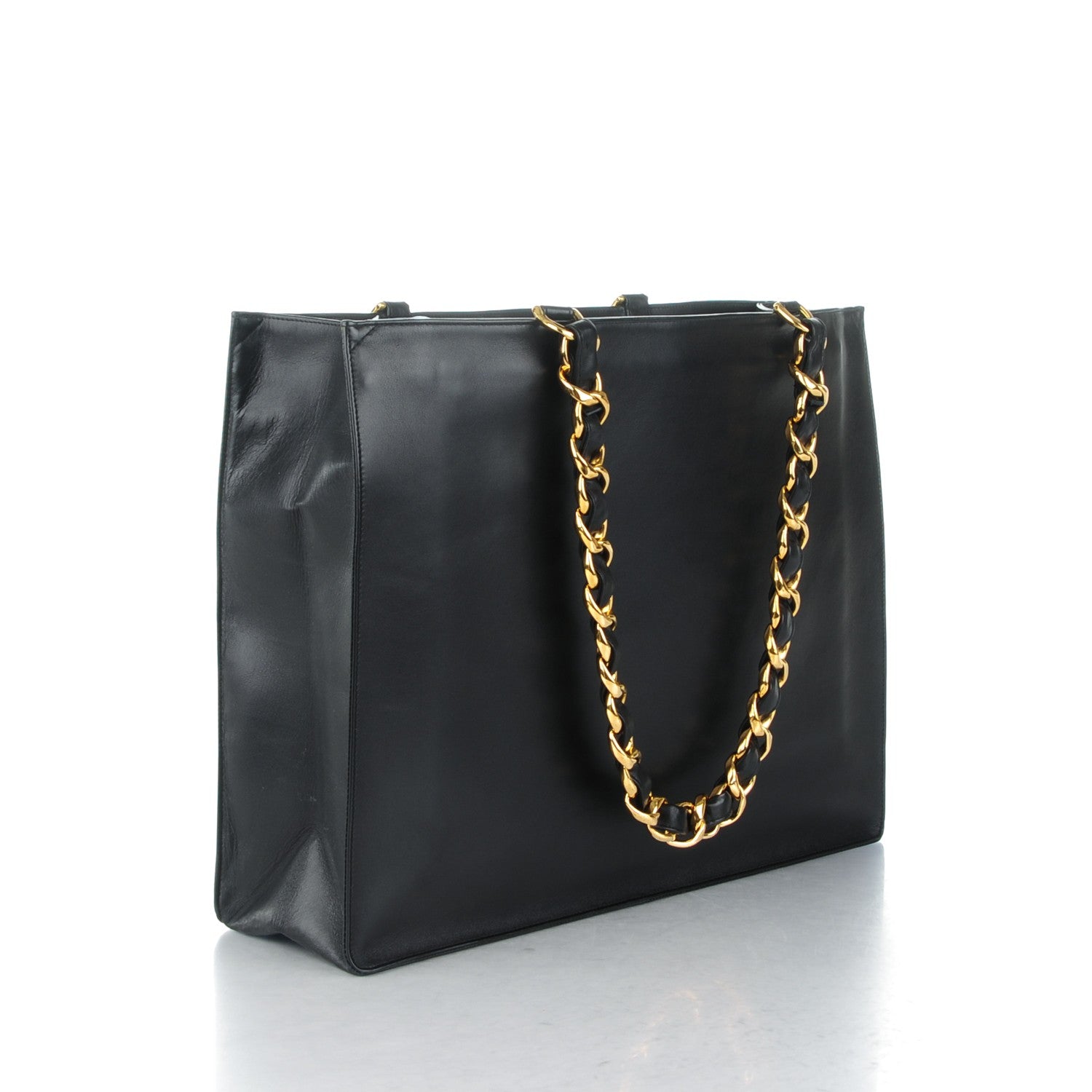 Chanel Lambskin CC Tote Black 3 of 8