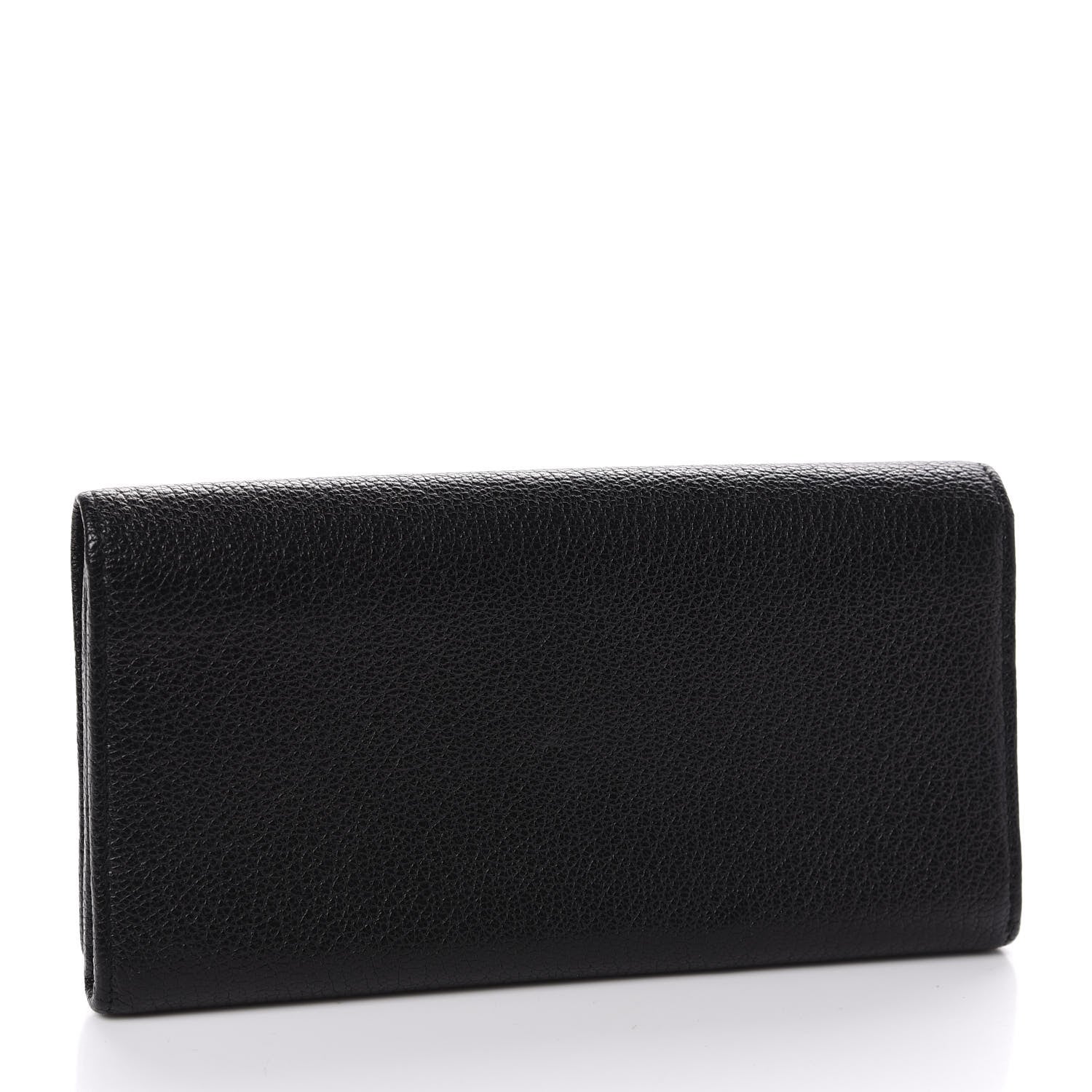 Balenciaga Chevre Silver Metallic Edge Hardware Money Wallet Black 3 of 6