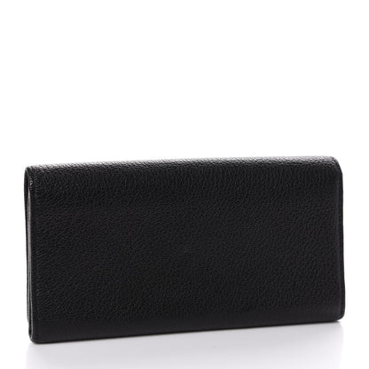 Balenciaga Chevre Silver Metallic Edge Hardware Money Wallet Black 3 of 6