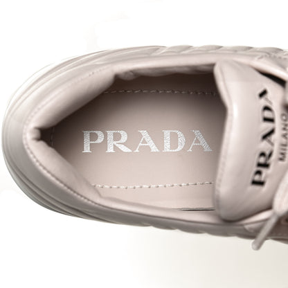 Prada Nappa Logo Embossed Womens Low Top Sneakers 39.5 Opale 8 of 12
