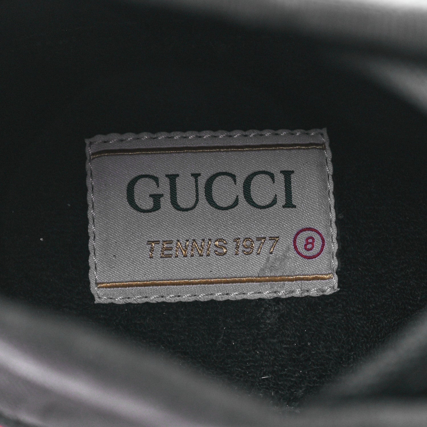 Gucci Econyl Nylon Web Monogram Mens Off The Grid 1977 Tennis High Top Sneakers 8 Black 7 of 7