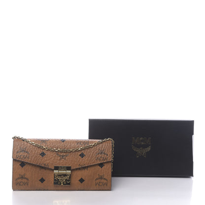 MCM Visetos Large Patricia Wallet On Chain Cognac 10 of 10