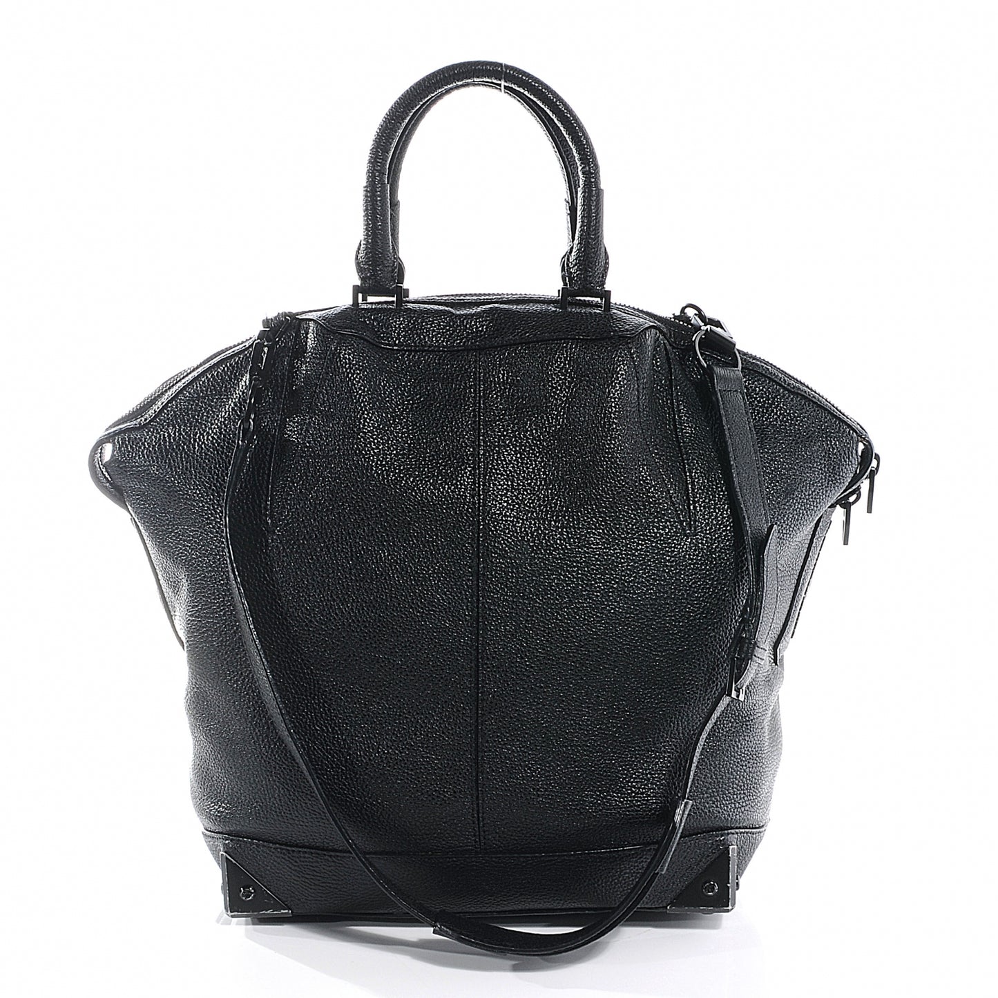 Pebbled Leather Large Emile Black