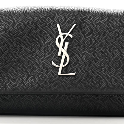 Saint Laurent Grain De Poudre Monogram Toy West Hollywood Fold-Over Bag Black 9 of 11