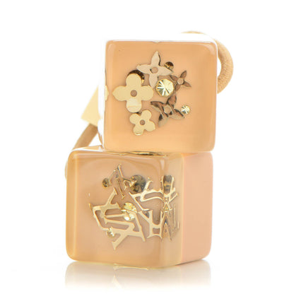 Louis Vuitton Swarovski Crystal Resin Inclusion Hair Cubes Beige 1 of 4